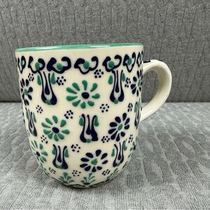 Aydin Turkish Handpainted Patterned Ceramic Mug
